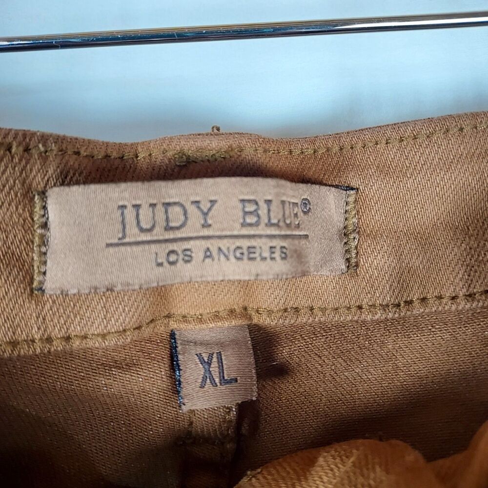 Judy Blue Womens XL Brown Mid Rise Denim Shorts Casual Summer - Picture 5 of 11